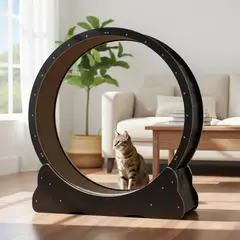 HOOPET - Rueda De Ejercicio Para Gatos Negra Negro