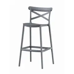 ESCANDINAVIA - Piso Taburete Silla alta bar cocina Danessa 75cm Gris Oscuro
