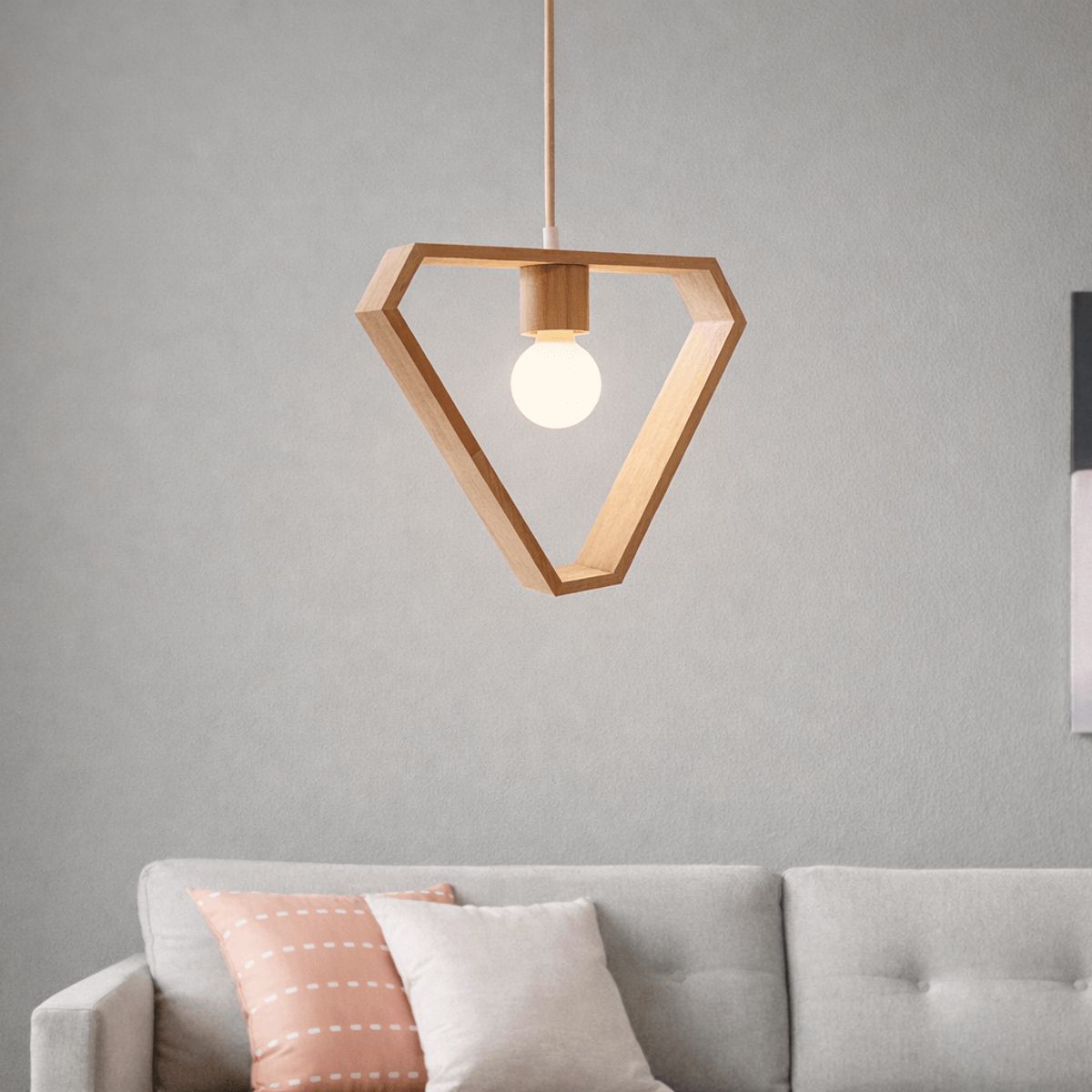 SPACE - Luminaria de Techo Rigel Madera E27 Decorativa