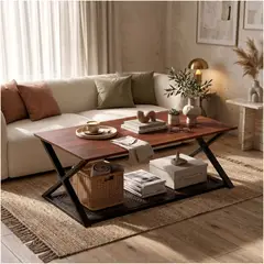 HOMER DESIGN - Mesa De Centro Minimalista Con Cubierta De Melamina 60x120cm