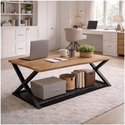 Imagen 2 del producto Mesa De Centro Minimalista Con Cubierta De Melamina 60x120cm