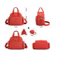 Mochila Bolso Mujer Nylon Multifuncional Con Usb Para Viaje
