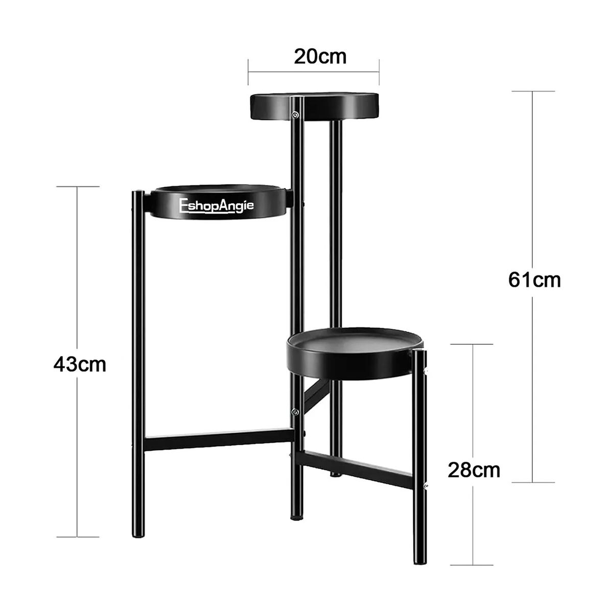 OFERTABKN - Organizador Pedestal 3 Niveles Porta Macetero Metal