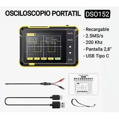GENERICO - Osciloscopio portátil DSO152 25MSs 200KHz de ancho de banda