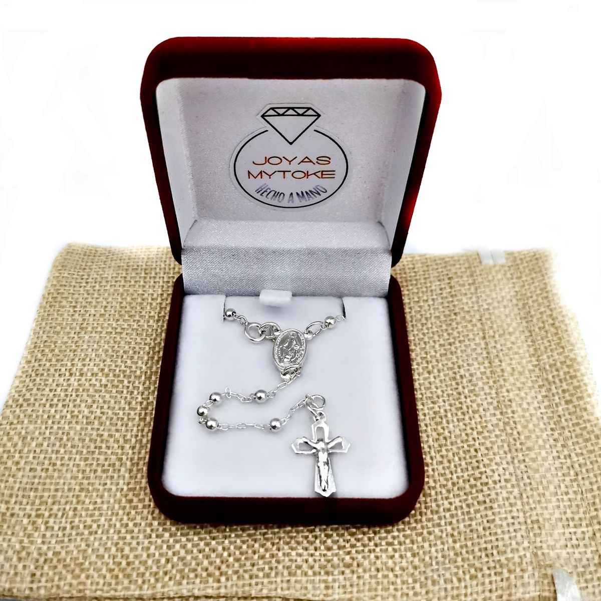 JOYAS MYTOKE - Rosario Plata Fina 925 50cm Cadena Unisex Hombre Mujer