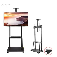 GENERICO - Soporte De TV De 40 A 75 Pulgadas, Rack Tipo Pedestal Full Con Ruedas Y Altura Maxima 2.10 Mts