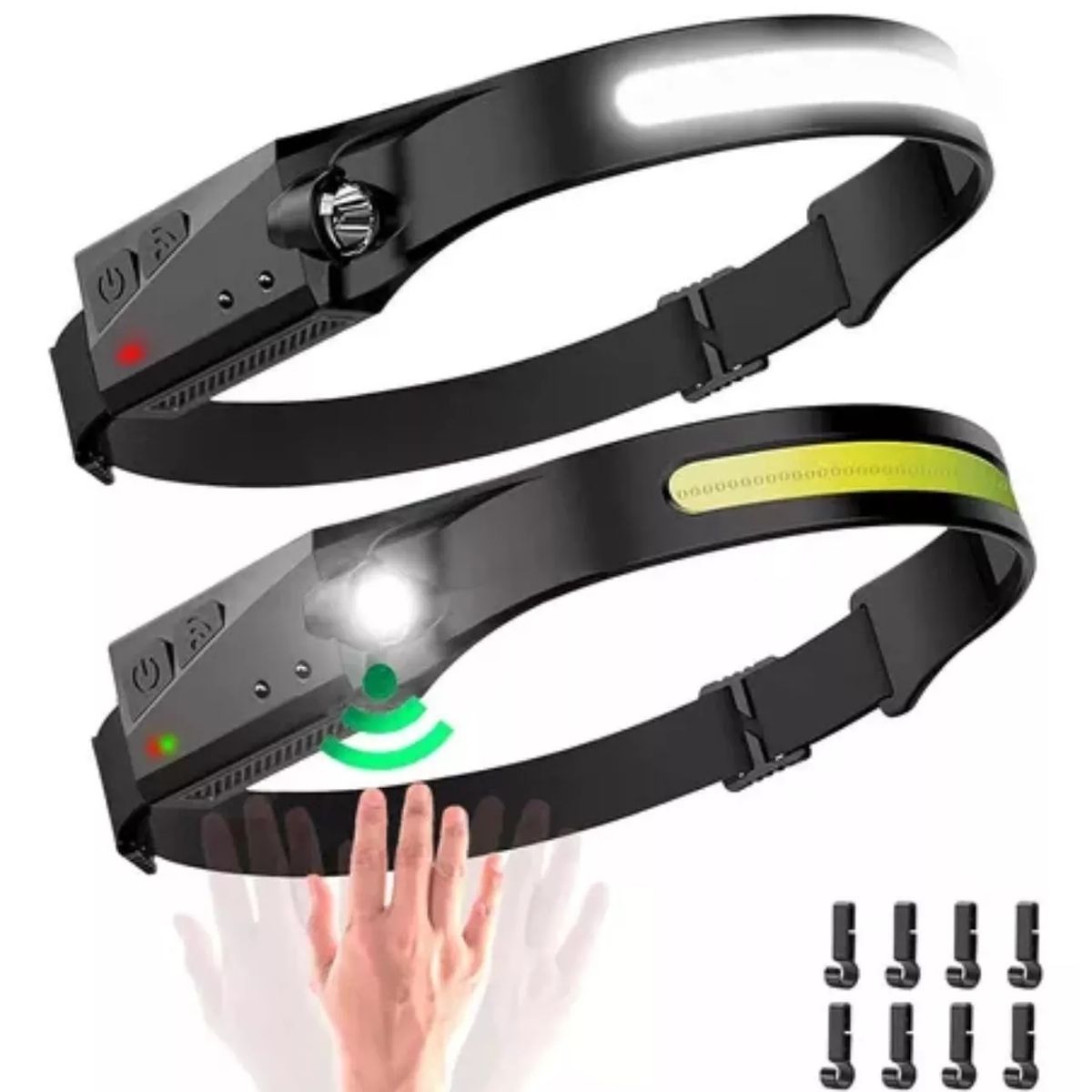 GENERICO - Linterna Frontal LED Multifunción con Sensor de Movimiento
