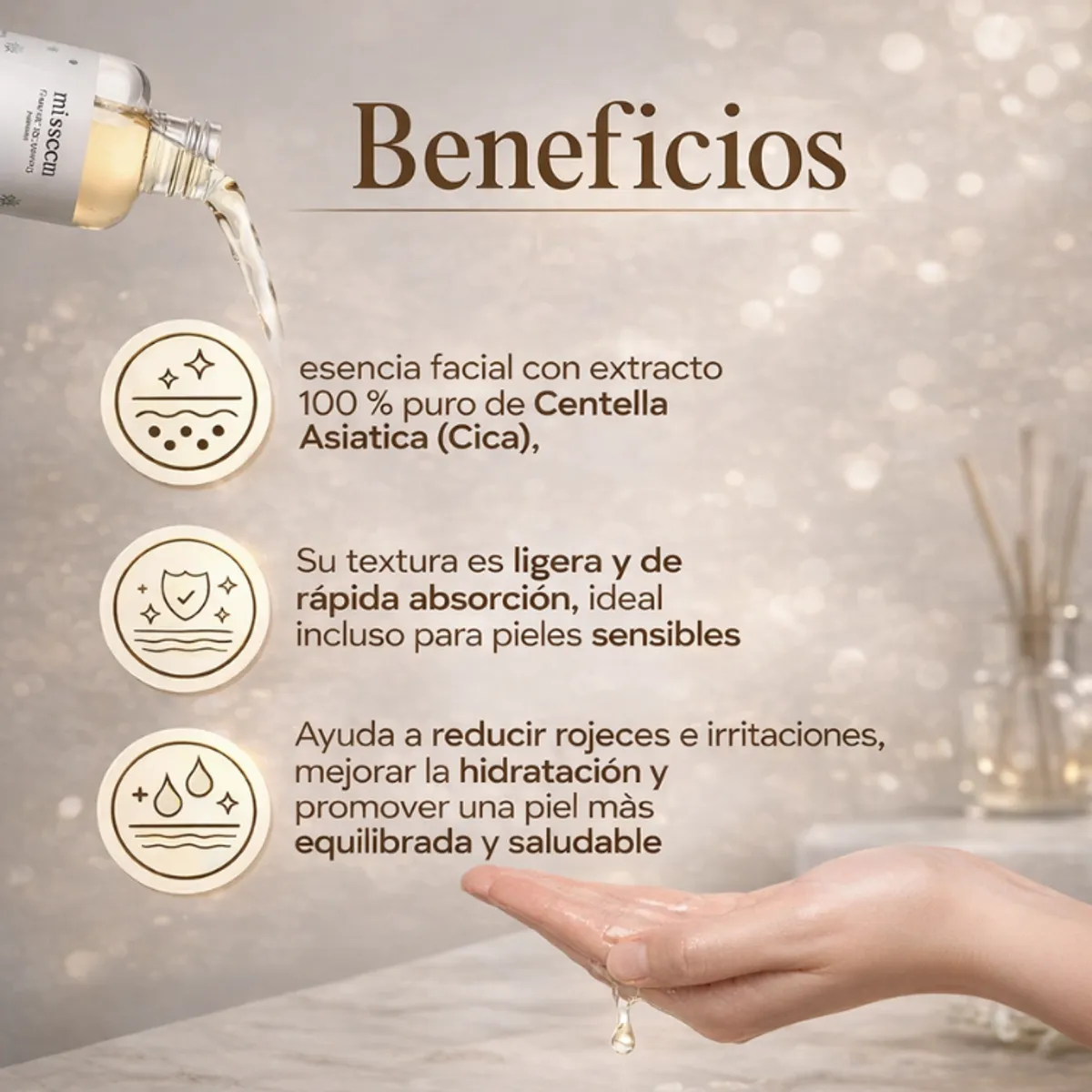 MIXSOON - Esencia Hidratante Reparara Mixsoon Soondy Centella Asiatica Essence 100 ml