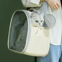 HOOPET - Bolso De Transporte De Mascotas Transparente Blanco