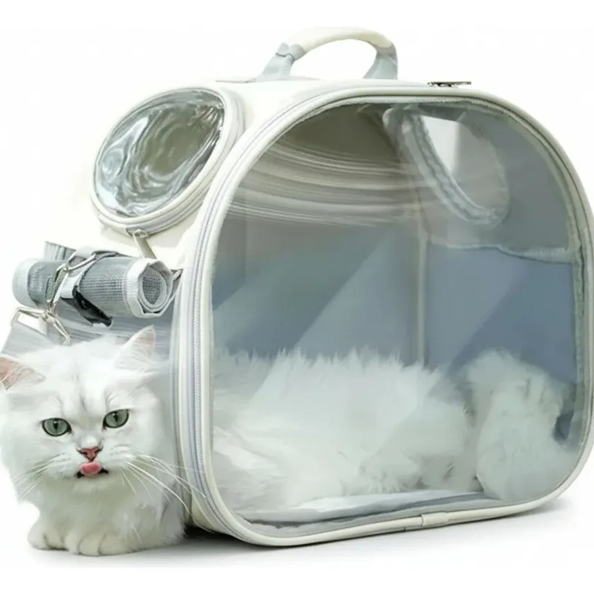 HOOPET - Bolso De Transporte De Mascotas Transparente Blanco