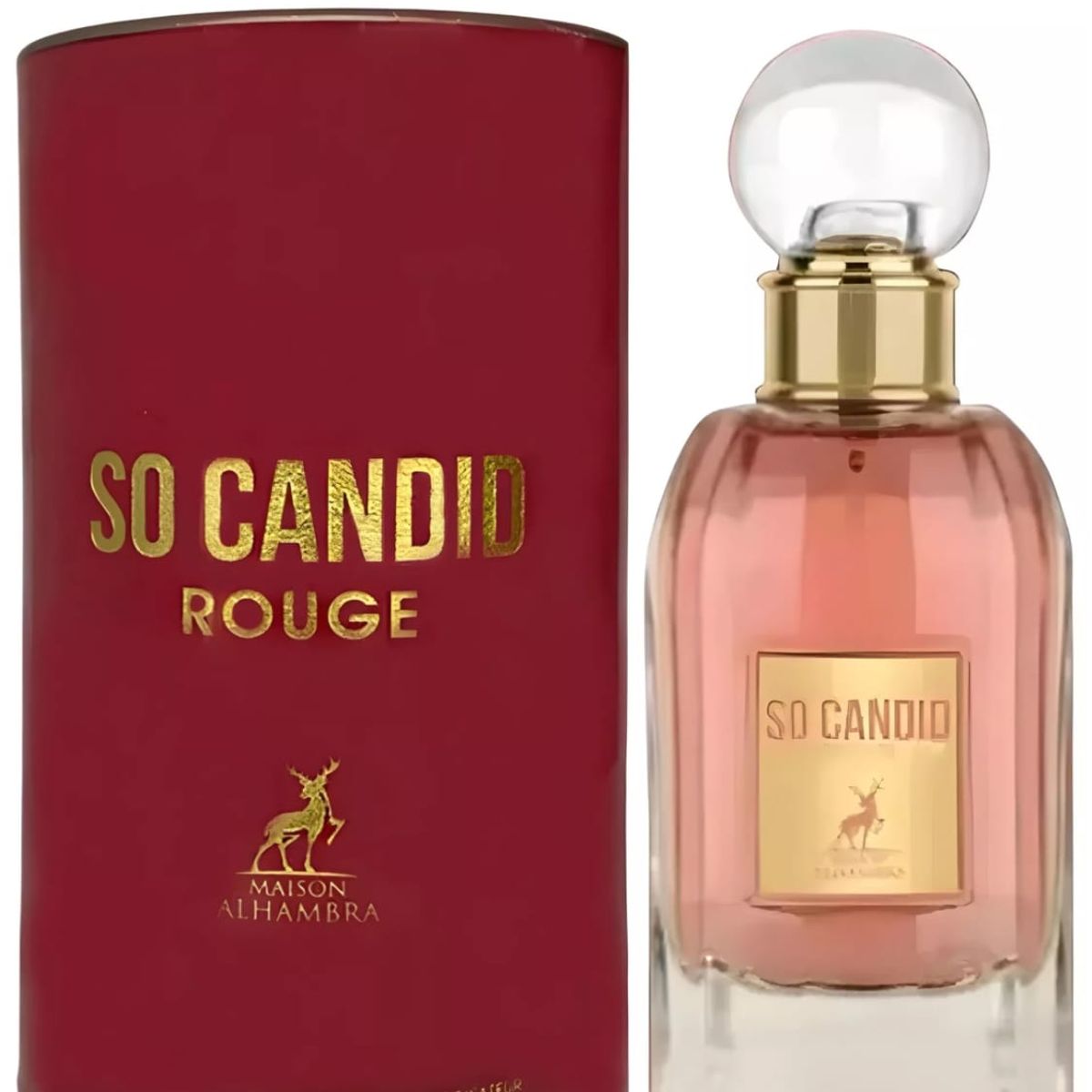 MAISON ALHAMBRA - PERFUME MAISON ALHAMBRA  SO CANDID ROUGE  de 85ml para mujer