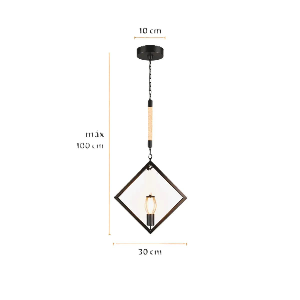 SPACE - Colgante Decorativo Kraz II E27 hasta 40WNegro Ideal Living Comedor