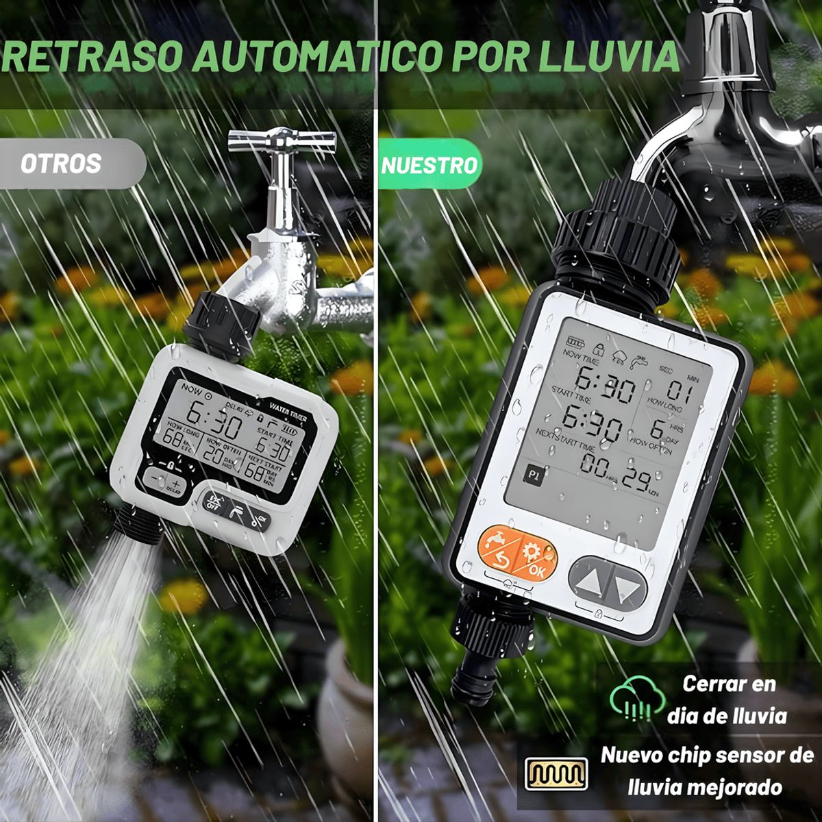 GENERICO - Programador De Riego Automatico Medidor Aspersor