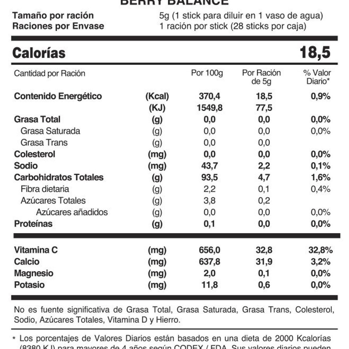 GENERICO - Berry Balance 28 Sobres 5 gr cada uno