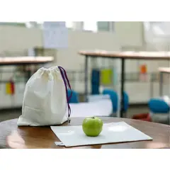 HAOKIDS - Bolsa colación más 2 Individuales todo de tela Impermeable Set Colegio niña