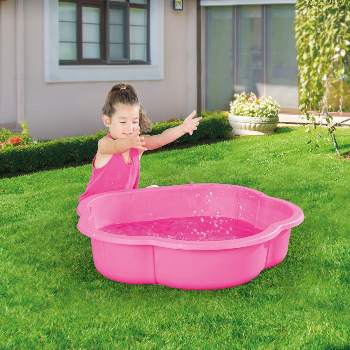 DOLU - Arenero para niños rosado 20x88x78,5cm Dolu