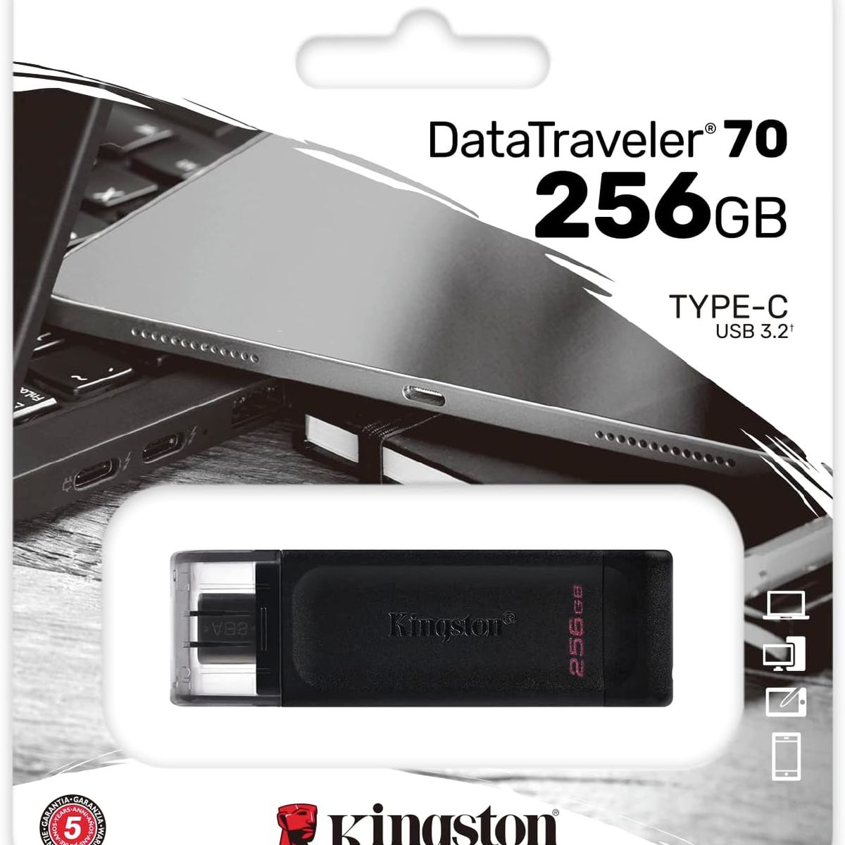 KINGSTON - Kingston DataTraveler 70 256GB USB-C portátil