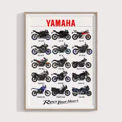 GENERICO - Cuadro Motos Colección Yamaha Deportivo + Marco