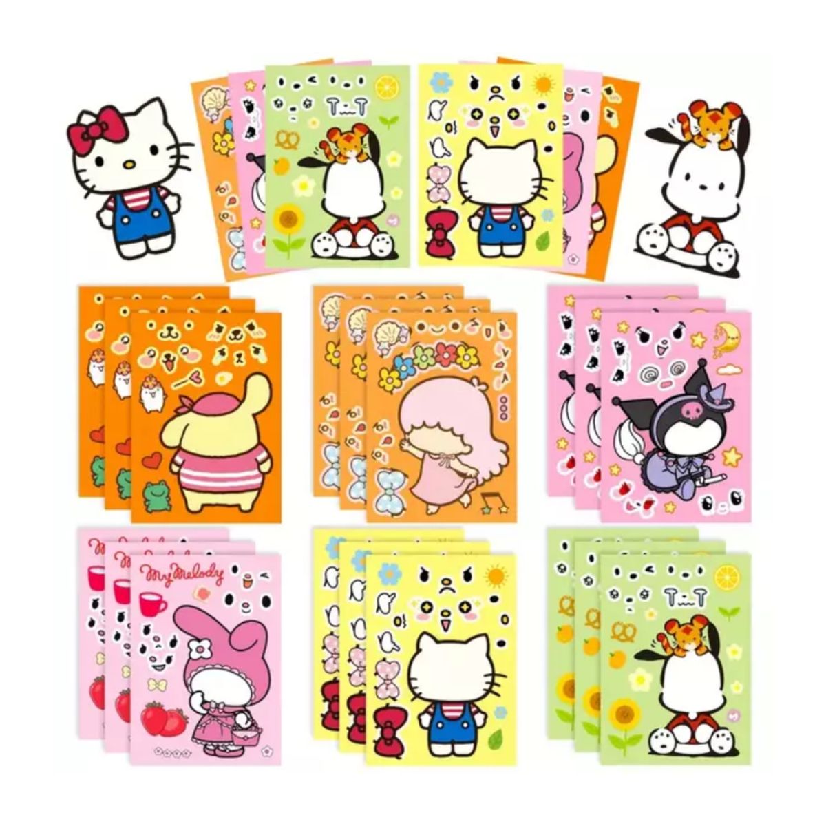 GENERICO - Stickers  Amigos 6 Laminas Armables Pegatinas