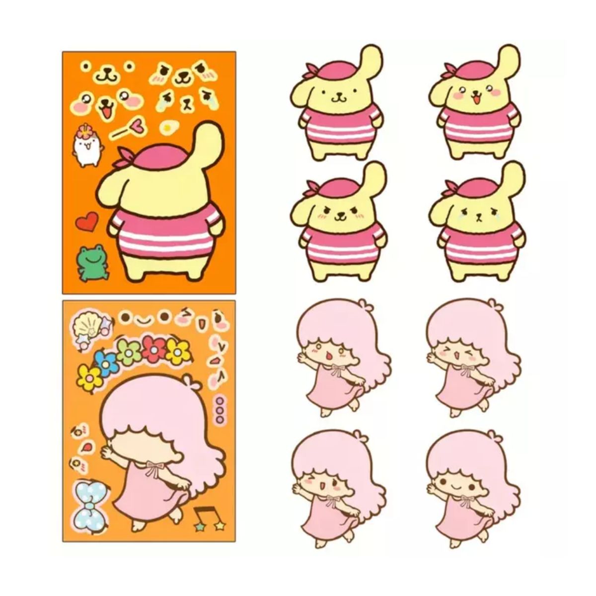 GENERICO - Stickers  Amigos 6 Laminas Armables Pegatinas