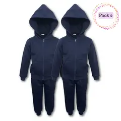 EKOL TACTICA MILITAR - Pack 2 Buzo Completo Poleron Y Buzo Niño Escolar