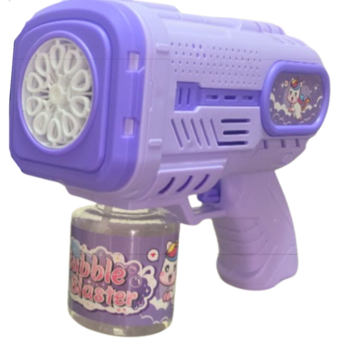 GENERICO - Pistola Lanza Burbujas Automática Unicornio Lila Con Luz