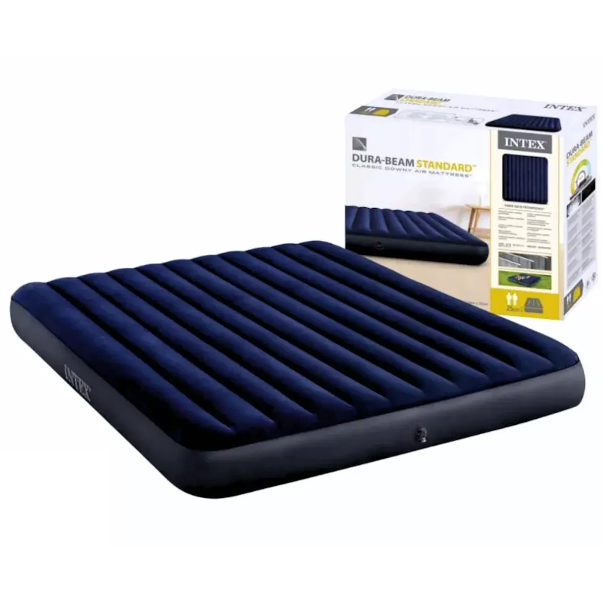 GENERICO - Colchón Inflable Para Camping - 2 Plazas - 152x 203x 25cm