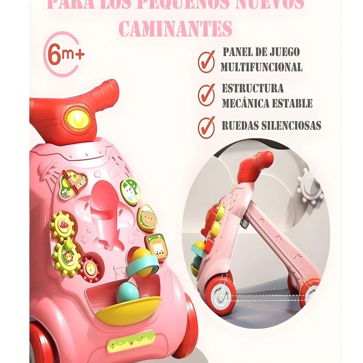 GENERICO - CAMINADOR DE BEBE AEREO ROSADO
