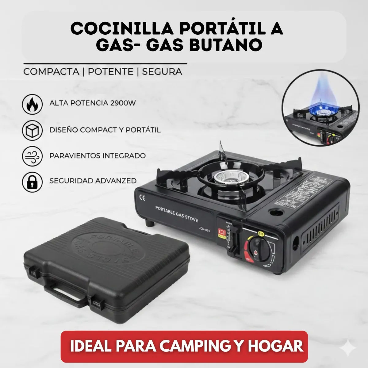 MOVI - Cocinilla de camping con maleta gas-gas butano
