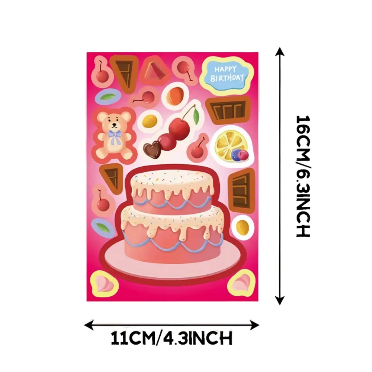 GENERICO - 8 Pegatina Torta Pastel Armable Rompecabezas Comida Agregar a favoritos
