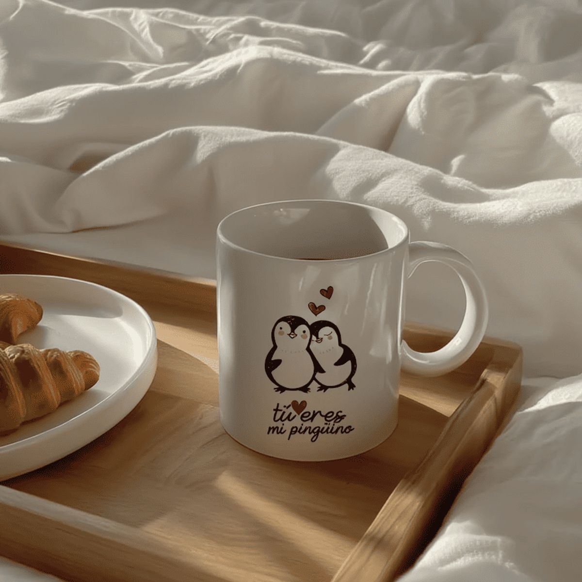 SM - Tazón Romántico “Tú Eres Mi Pingüino”  Taza de Amor para Pareja 11oz
