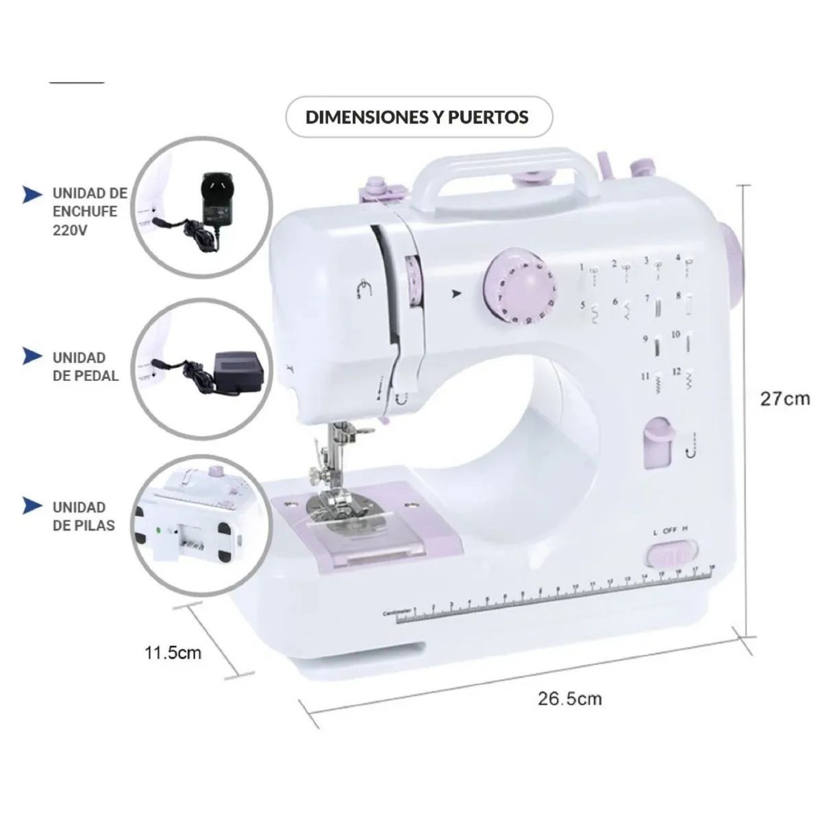 MOVI - Máquina de coser 12 puntadas