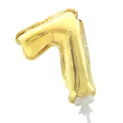 GENERICO - GLOBO METALICO STICK AUTOINFLABLE NUM 13 CM N?7 X1 UNI