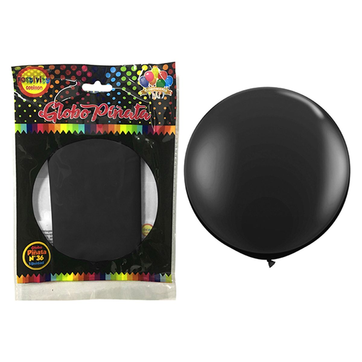 GENERICO - GLOBO PIATA R36 NEGRO X1 UNI
