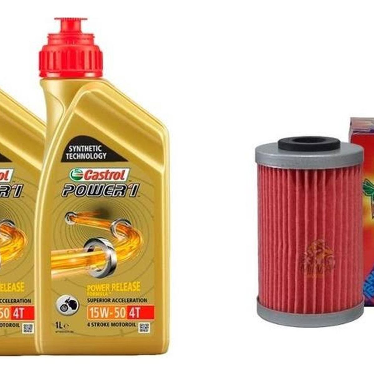 CASTROL - Kit Mantencion Ktm Duke 200  250  390 - 2l + Filtro Japónes
