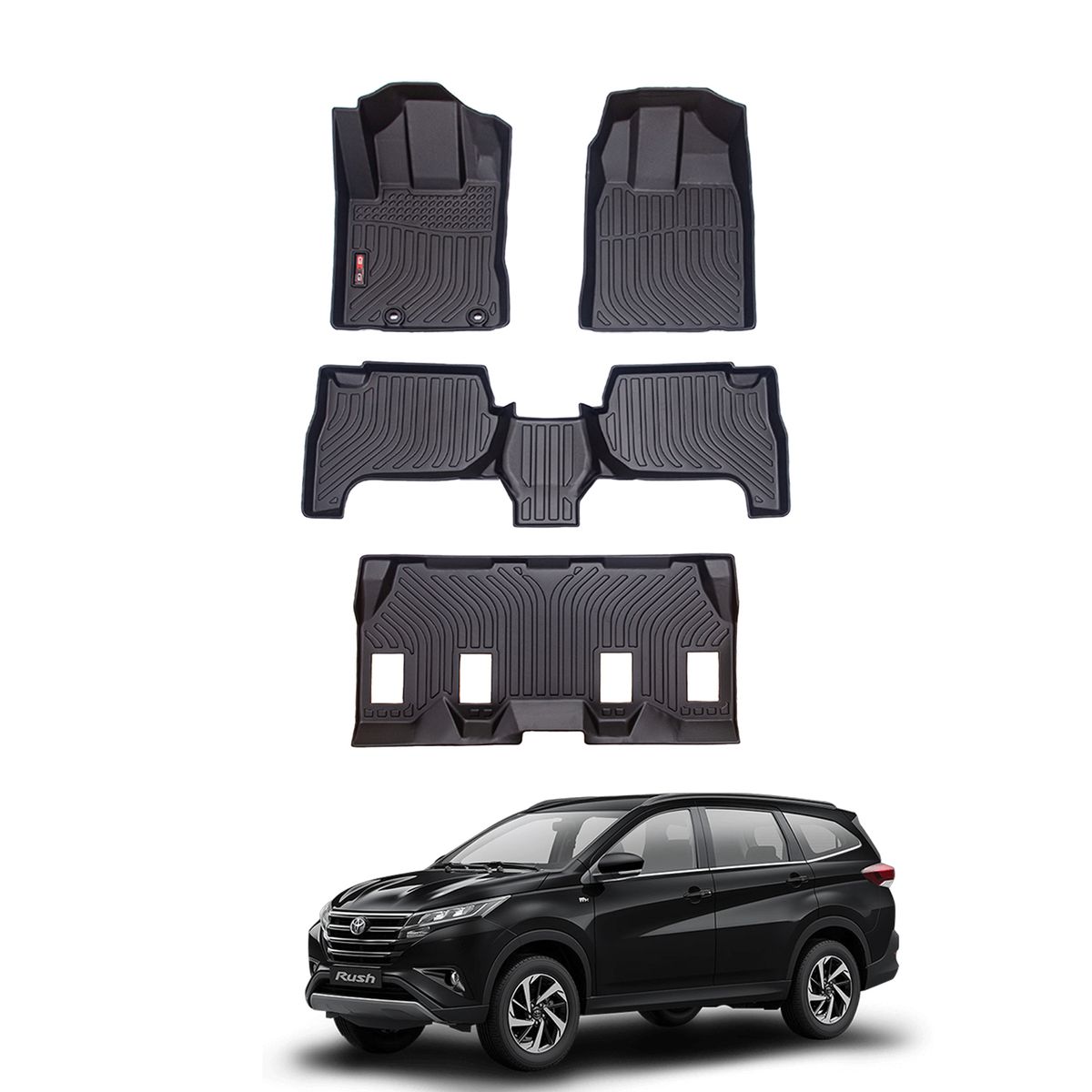 OM INDUSTRIAS PREMIUM - Piso Bandeja Calce Perfecto Toyota Rush 3 Filas 2018-2026