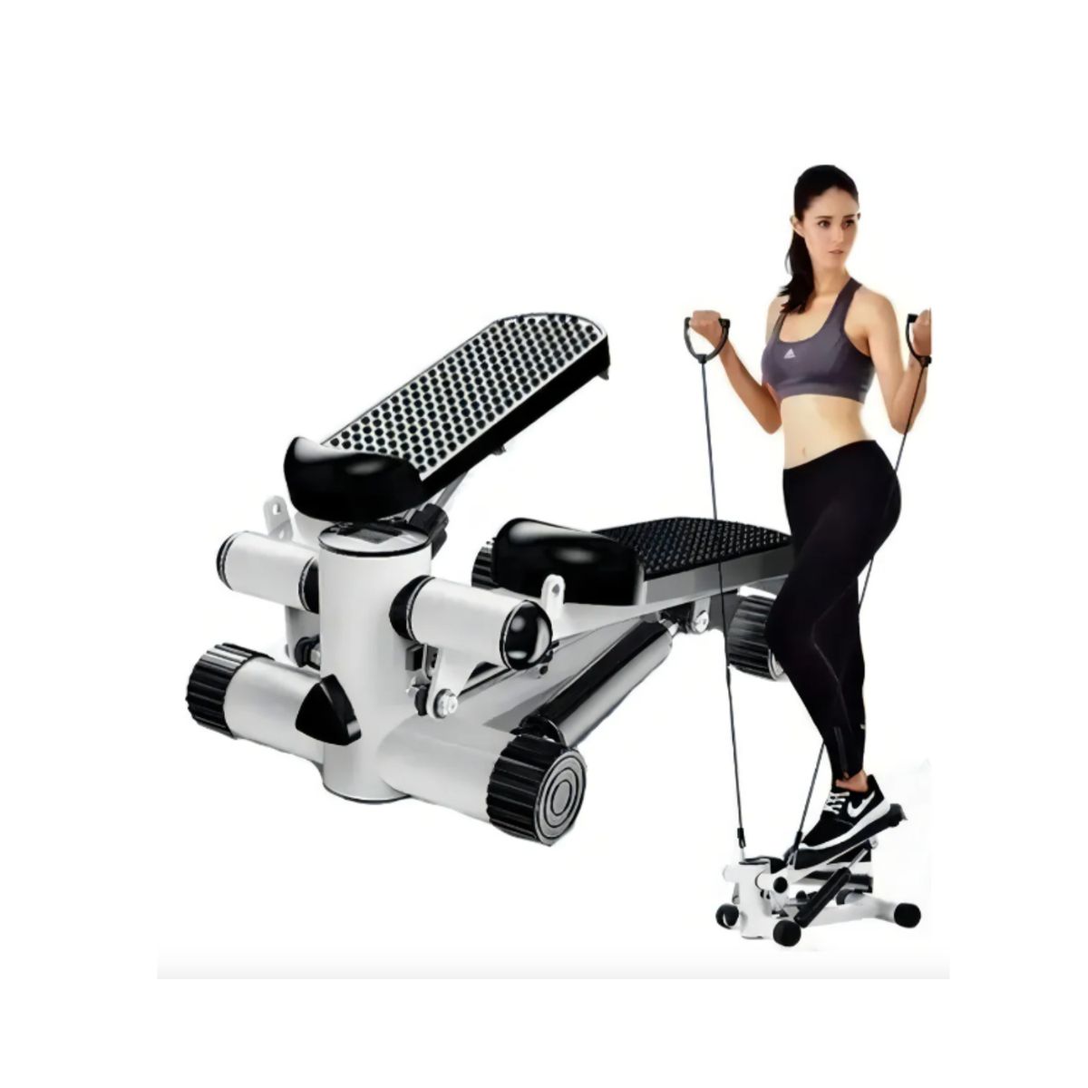 GENERICO - Máquina Escaladora Caminadora Stepper + Bandas Elásticas
