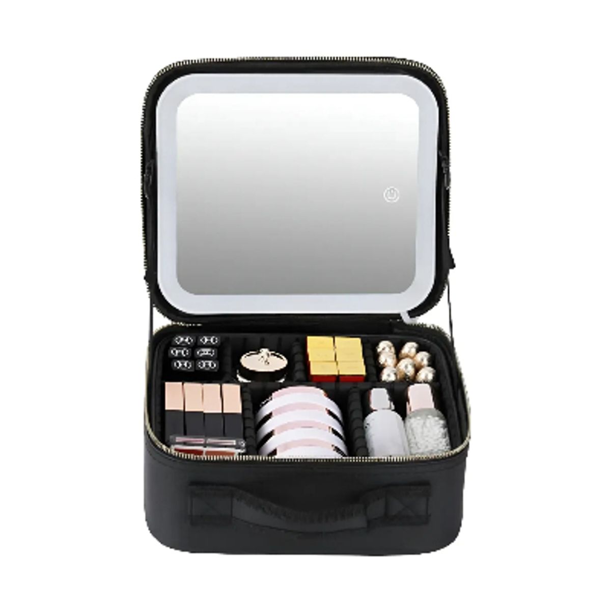GENERICO - Estuche Cosméticos Organizador Maquillaje Brochas Espejo Led Varios