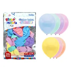 GENERICO - GLOBO 09 STANDARD PASTEL SURTIDO X25UNI