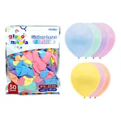 GENERICO - GLOBO 09 STANDARD PASTEL SURTIDO X50UNI