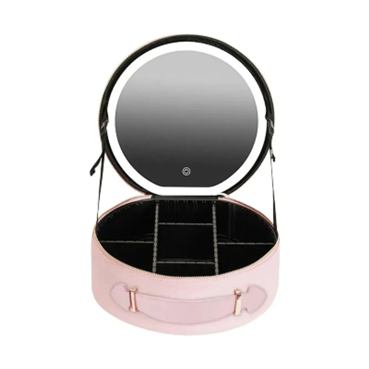 GENERICO - Organizador Cosmetiquero Con Espejo Led Bolso Maquillaje Variados