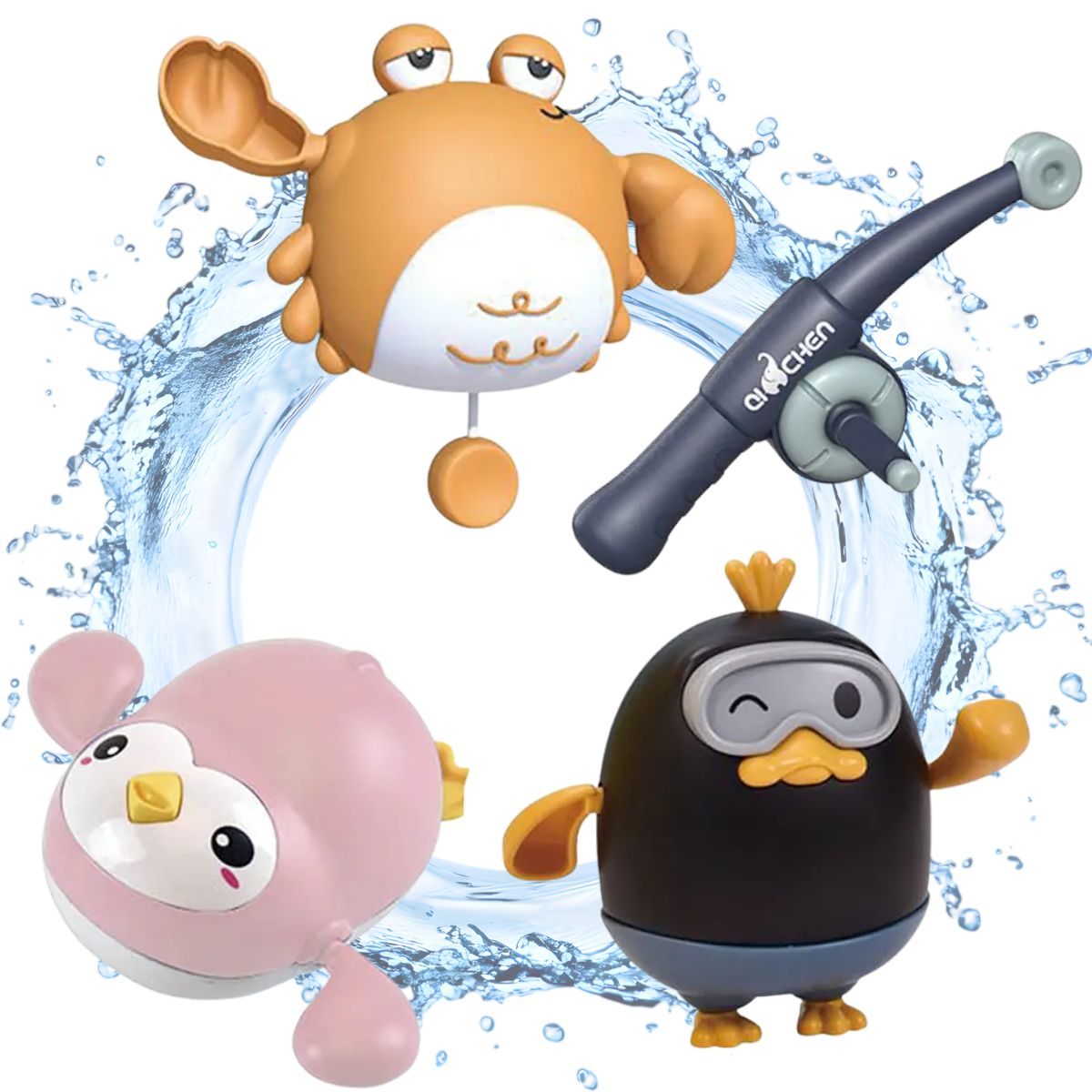 GENERICO - Juego Pesca Magnética Para Bañera Juguete Ducha Bebé Niños