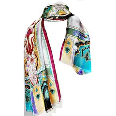 VIVAFELICIA - Pañuelo Seda Shanghai Burdeos