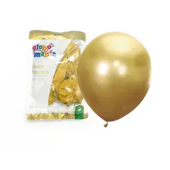 GENERICO - GLOBO 12 CHROME DORADO X25 UNID