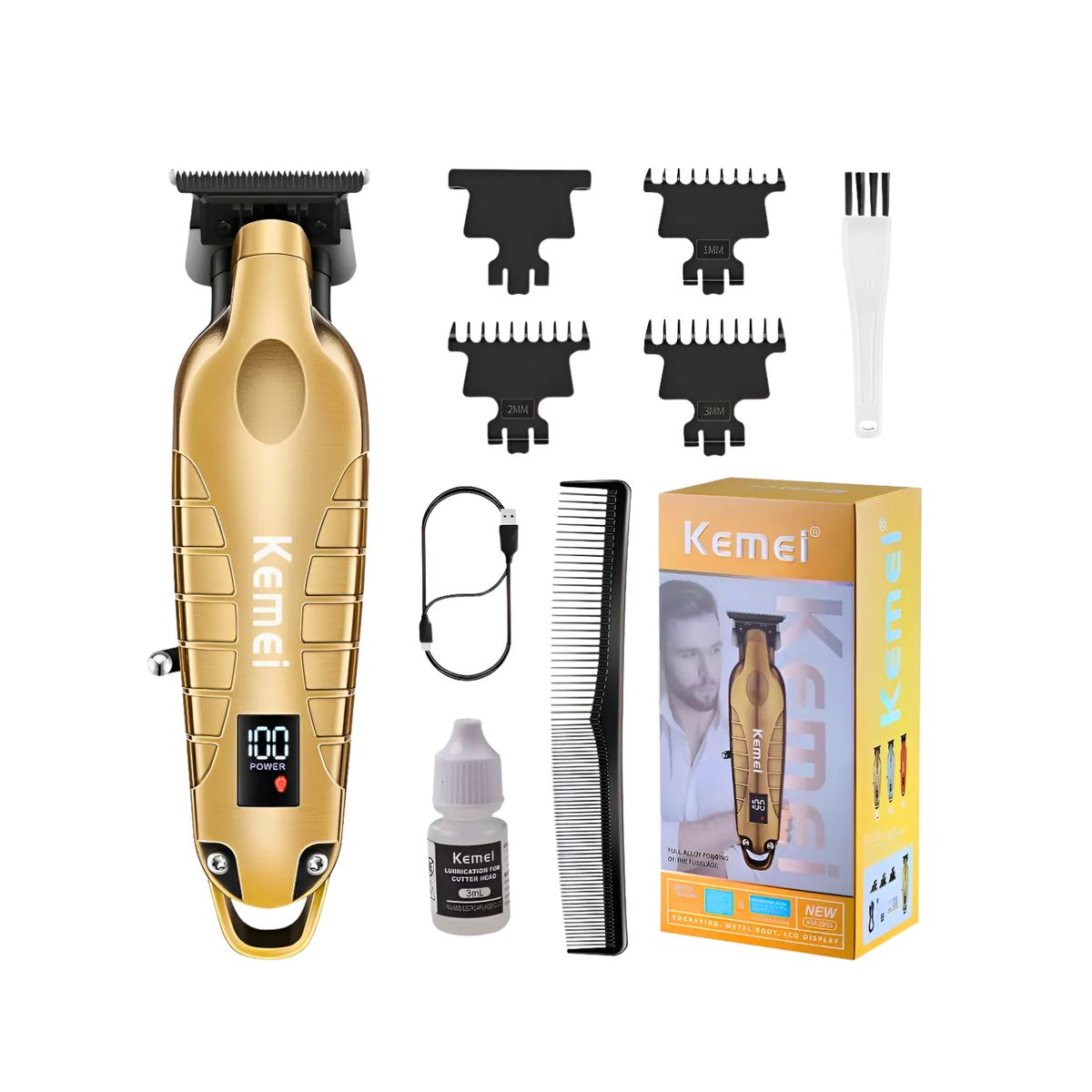 KEMEI - Kemei KM-2293 Dorado Trimmer Profesional Recargable
