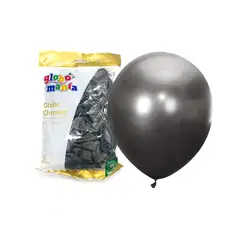 GENERICO - GLOBO 12 CHROME NEGRO X25 UNID