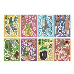 GENERICO - 7 Pegatinas Tralalero Tralala Stickers Armable Rompecabezas