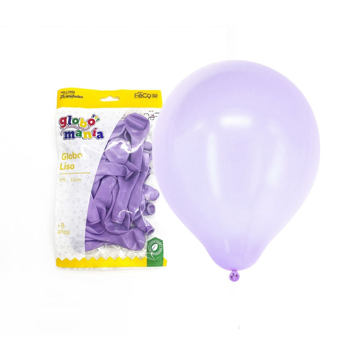 GENERICO - GLOBO 5 PASTEL MORADO X25 UNID