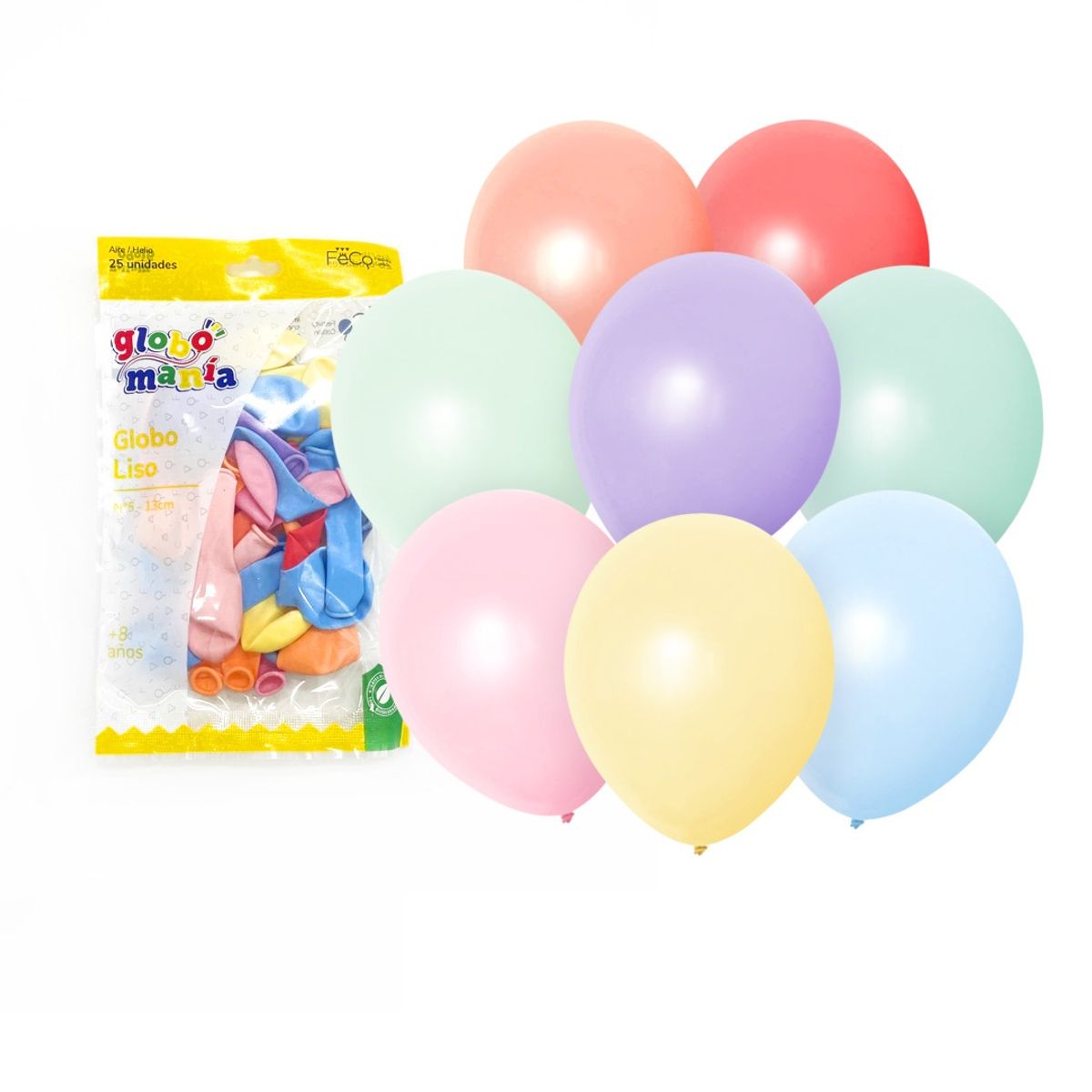GENERICO - GLOBO 5 PASTEL SURTIDO X25 UNID