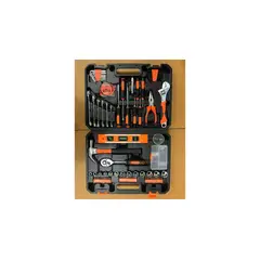 GENERICO - Kit Caja De Herramienta Profesional Multiusos 100 Piezas Naranja